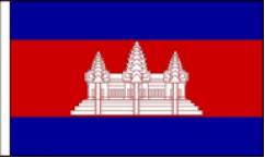 Cambodia Hand Waving Flags